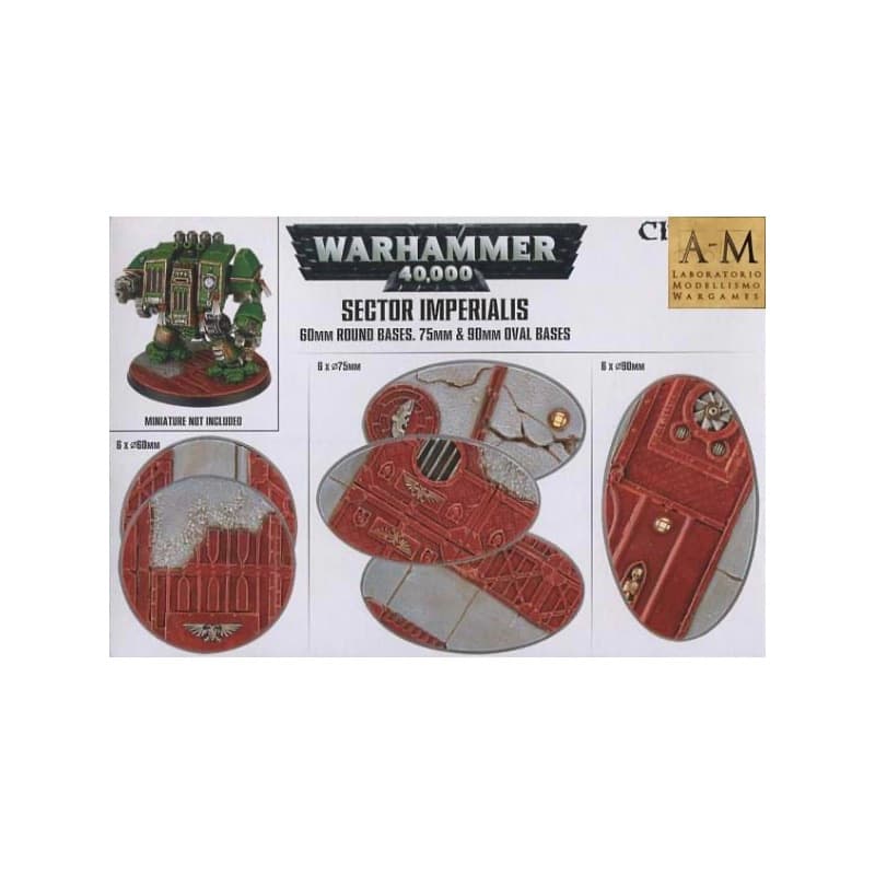 WS - WARHAMMER 40000: Sector Imperialis: 60mm Round Bases- 75mm&90mm Oval Bases- EN