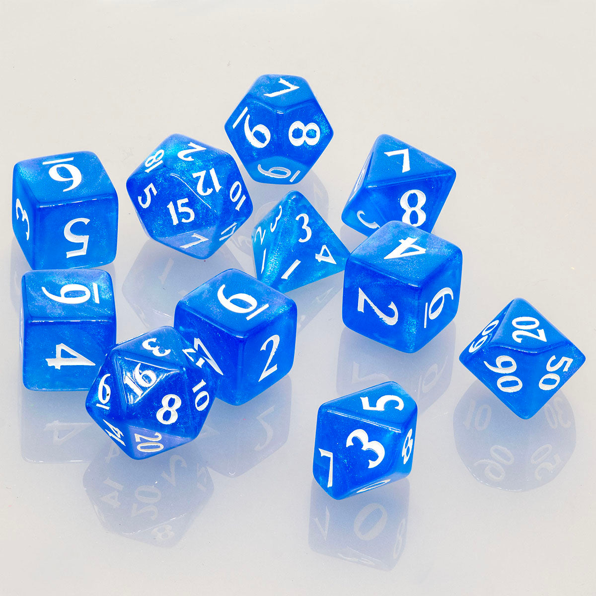 UP - 11 dice set - Eclipse/ Pacific Blue