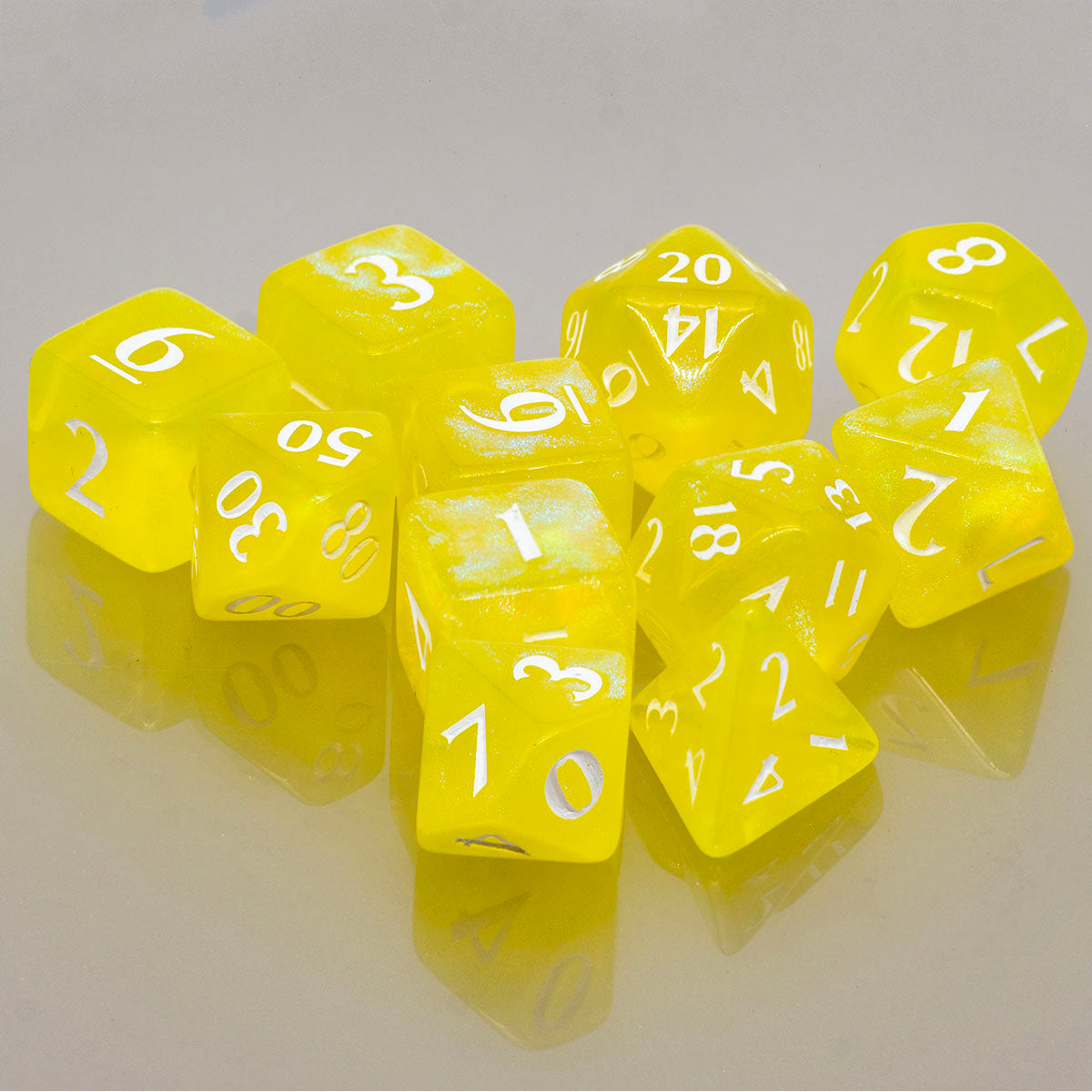 UP - 11 dice set - Eclipse/ Lemon Yellow