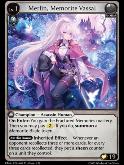 GATCG - Grand Archive TCG: Phantom Monarchs- Merlin, Brilliant Vestige Re:Collection - ENG