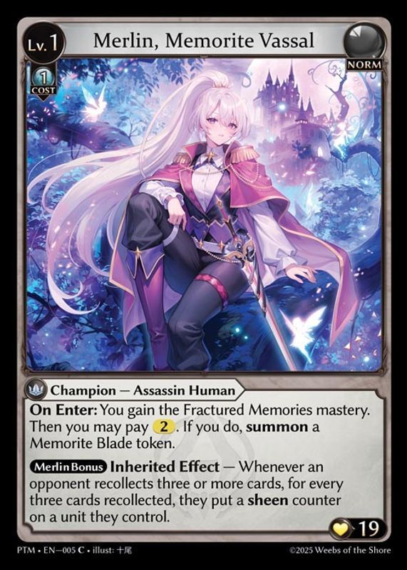 GATCG - Grand Archive TCG: Phantom Monarchs- Merlin, Brilliant Vestige Re:Collection - ENG