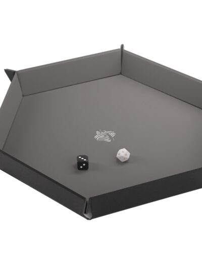 Gamegenic - Magnetic Dice Tray Hexagonal Black/Gray