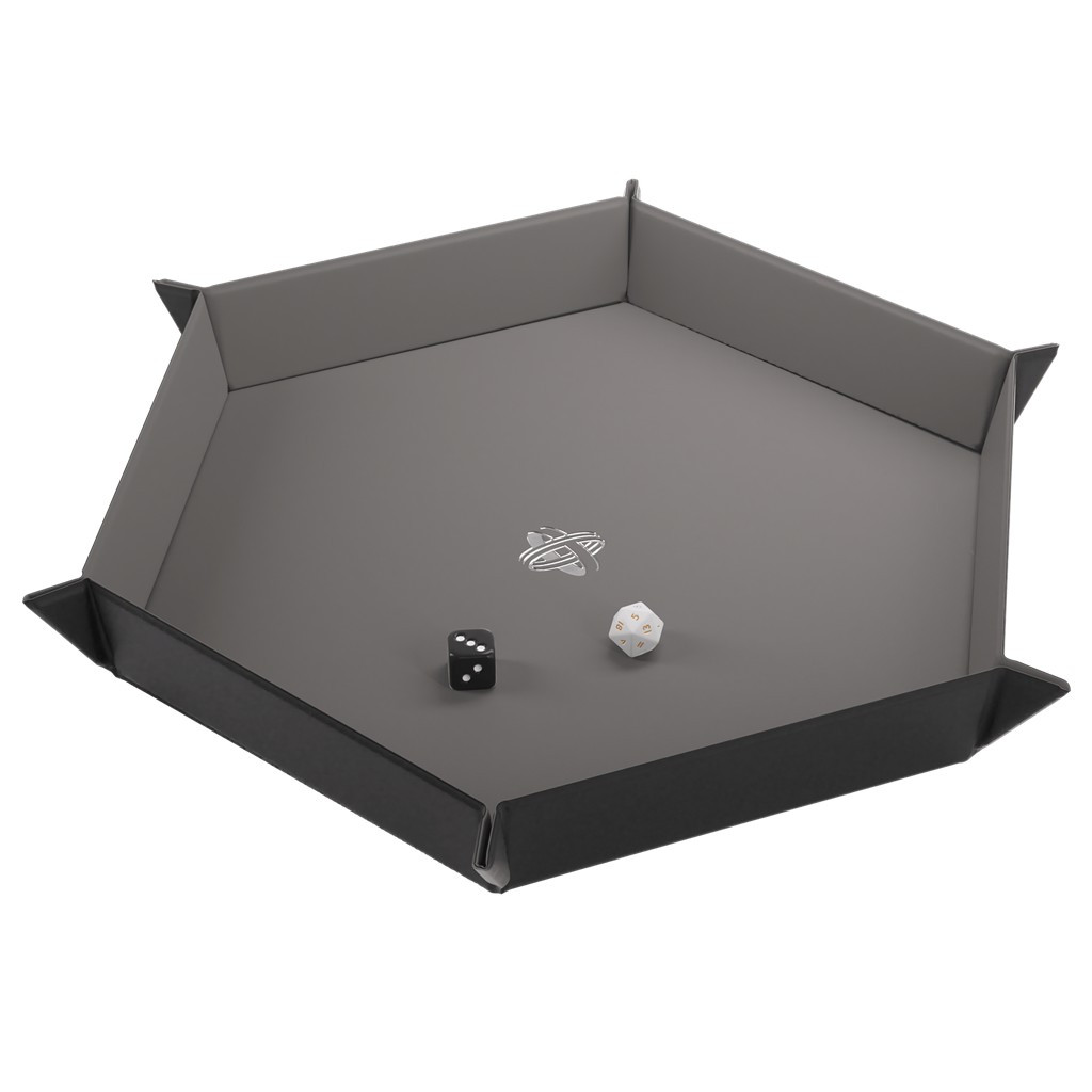 Gamegenic - Magnetic Dice Tray Hexagonal Black/Gray