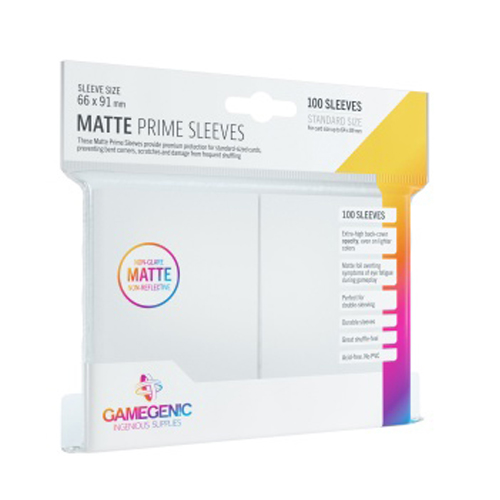 Gamegenic - Prime Sleeves Matte White 100ct Standard