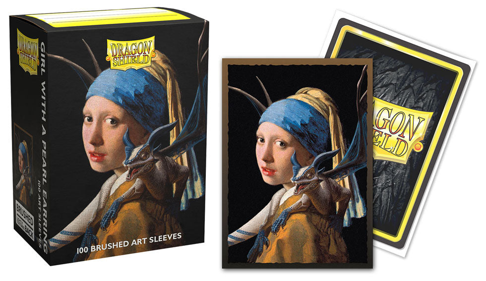 Dragon Shield Sleeves: Standard Brushed 'Girl with a Pearl Earring' Art (100ct)