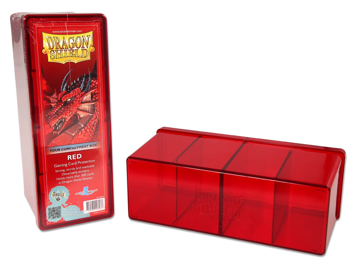 DS - Dragon Shield Four Compartment Box - Red