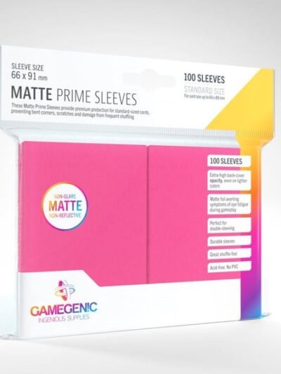 GameGenic Prime Sleeves Matte Pink 100ct Standard