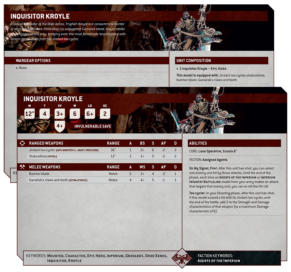 WS - Warhammer 40K - IMPERIAL AGENTS: INQUISITOR KROYLE