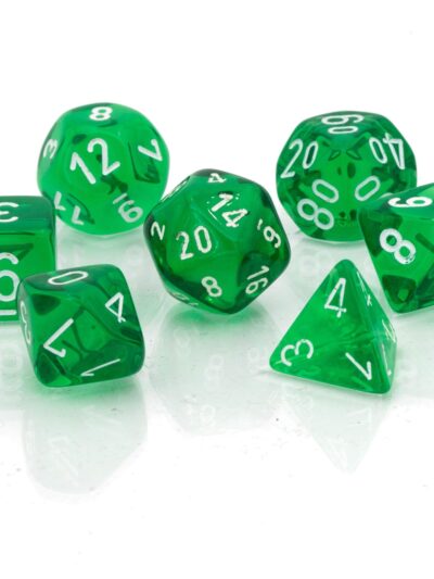 Dice - CHX 24414 Chessex Brush Polyhedral Paintball/green 7 - Die Set