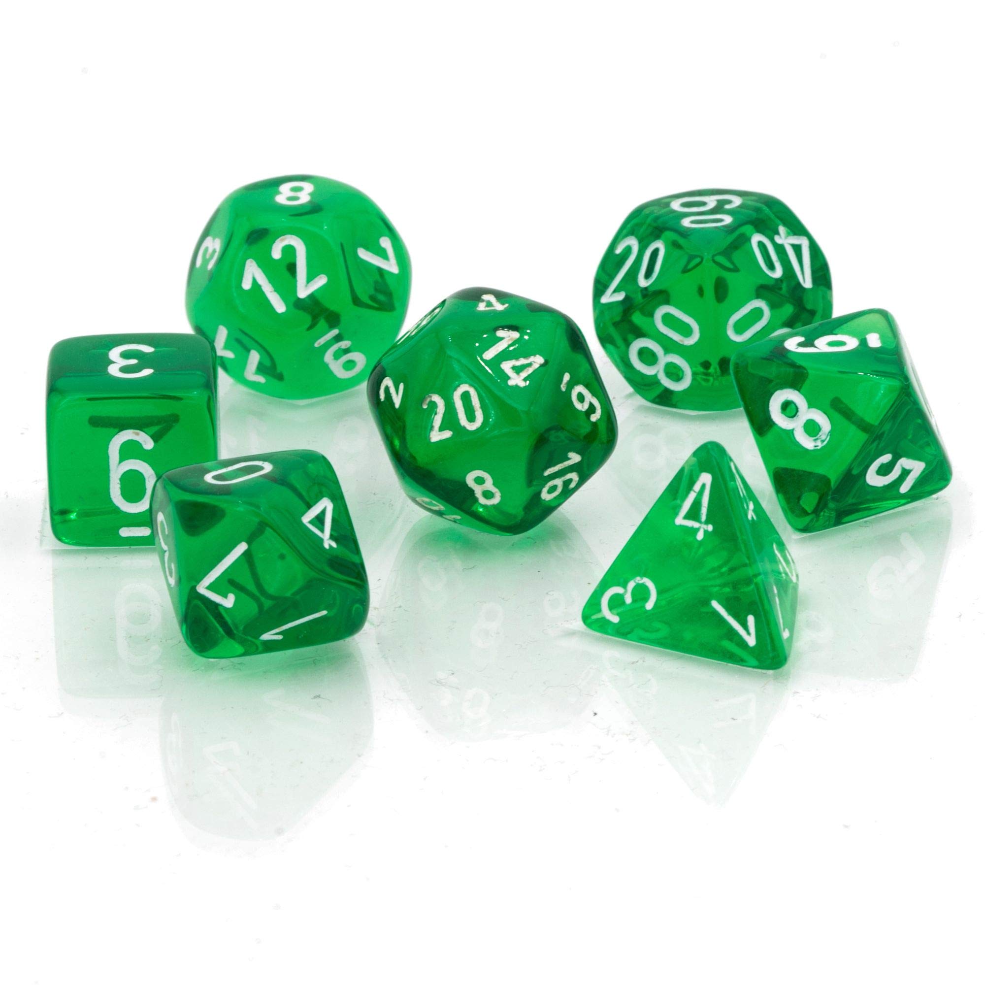 Dice - CHX 24414 Chessex Brush Polyhedral Paintball/green 7 - Die Set