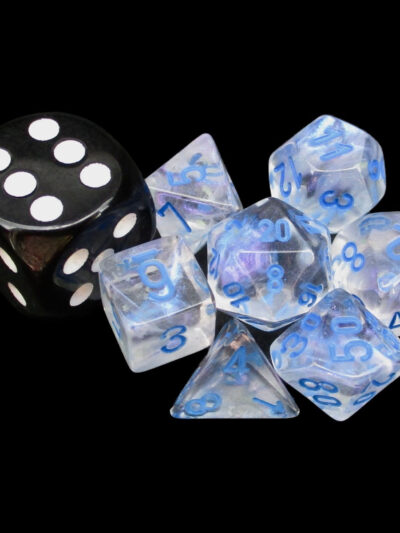 Dice - Chessex Borealis Mini-hedral Icicle/light blue Luminary 7 - Die