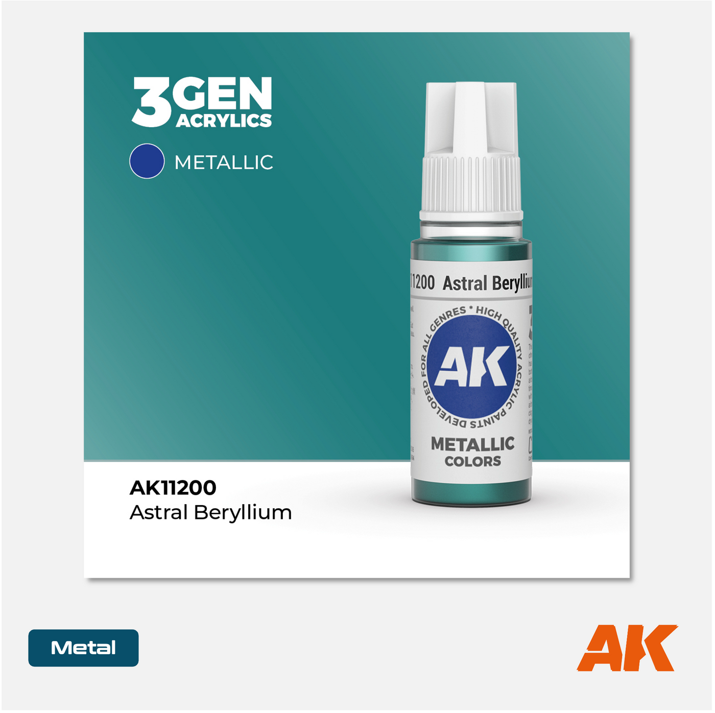 AKL - AK Interactive 3G Acrylic: Astral Beryllium 18ml