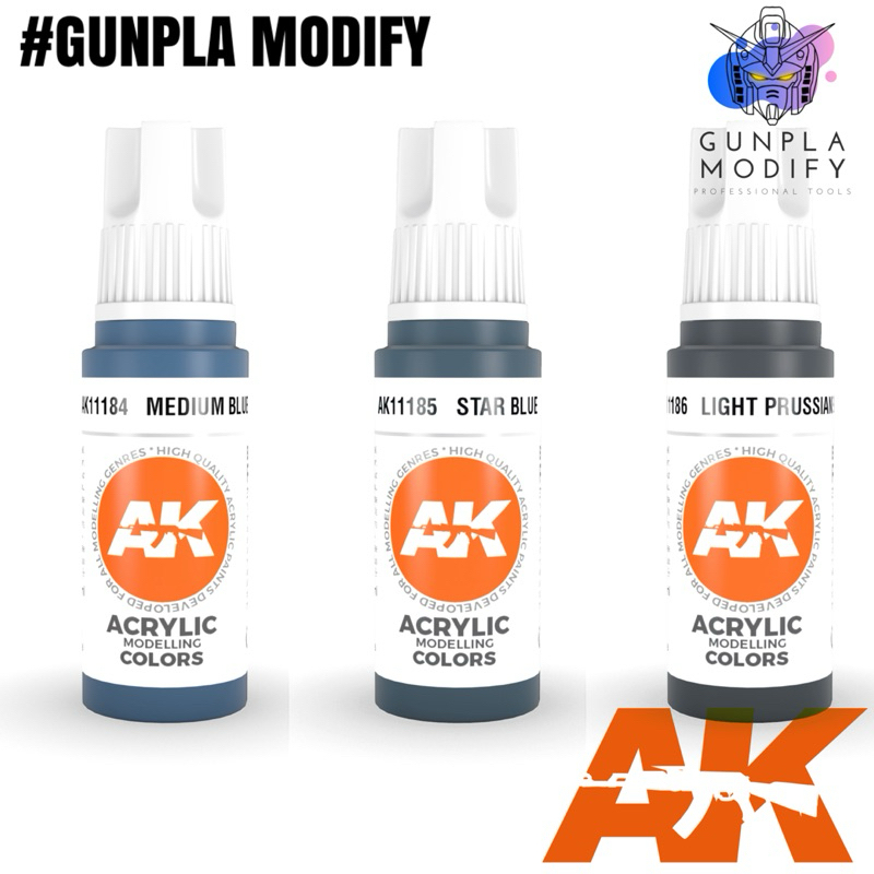 AKL - AK Interactive 3G Acrylic: Medium Blue 18ml