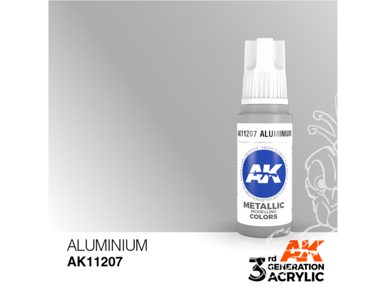 AKL - AK Interactive 3G Acrylic: Aluminium 18ml