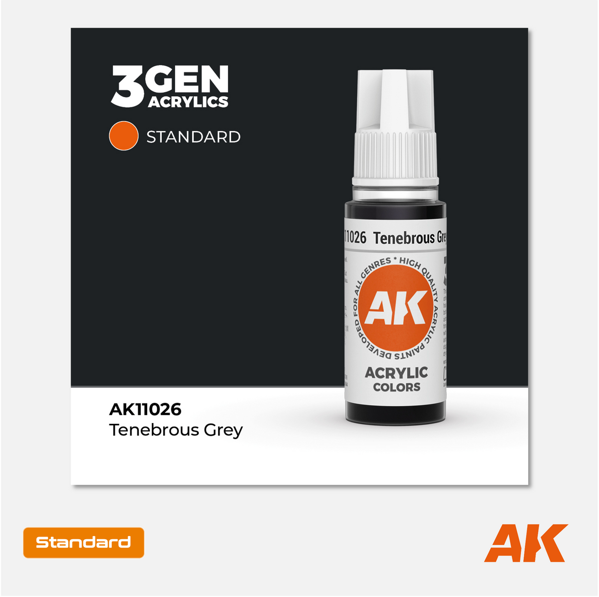 AKL - AK Interactive 3G Acrylic: Tenebrous Grey 18ml