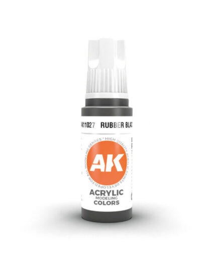 AKL - AK Interactive 3G Acrylic: Rubber Black 18ml