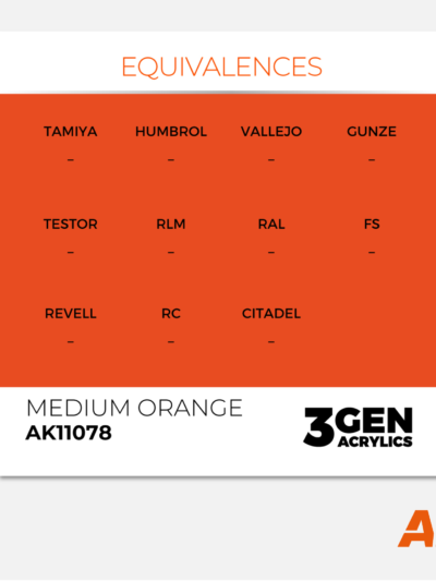 AKL - AK Interactive 3G Acrylic: Medium Orange 18ml