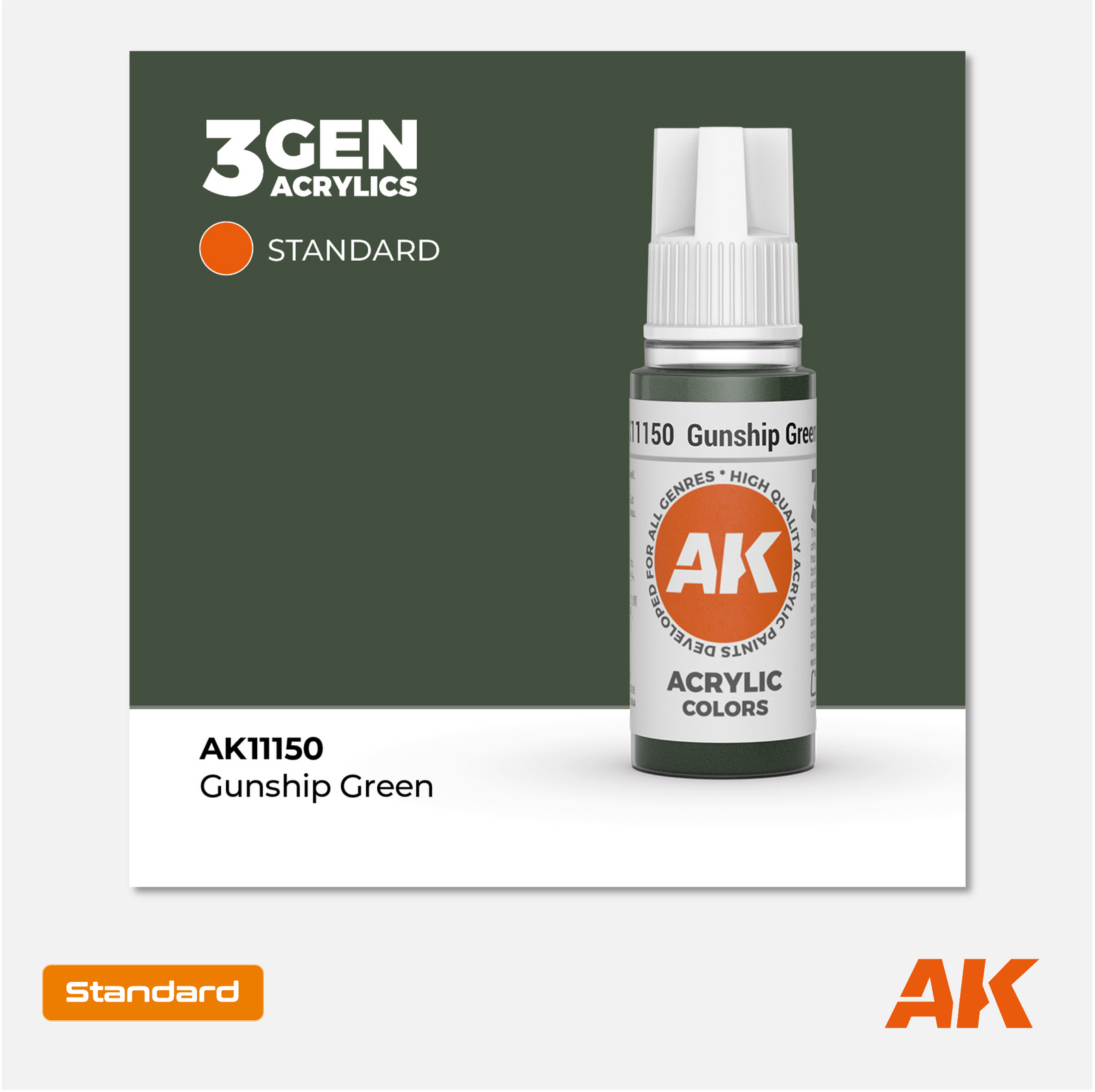 AKL - AK Interactive 3G Acrylic: Gunship Green 18ml
