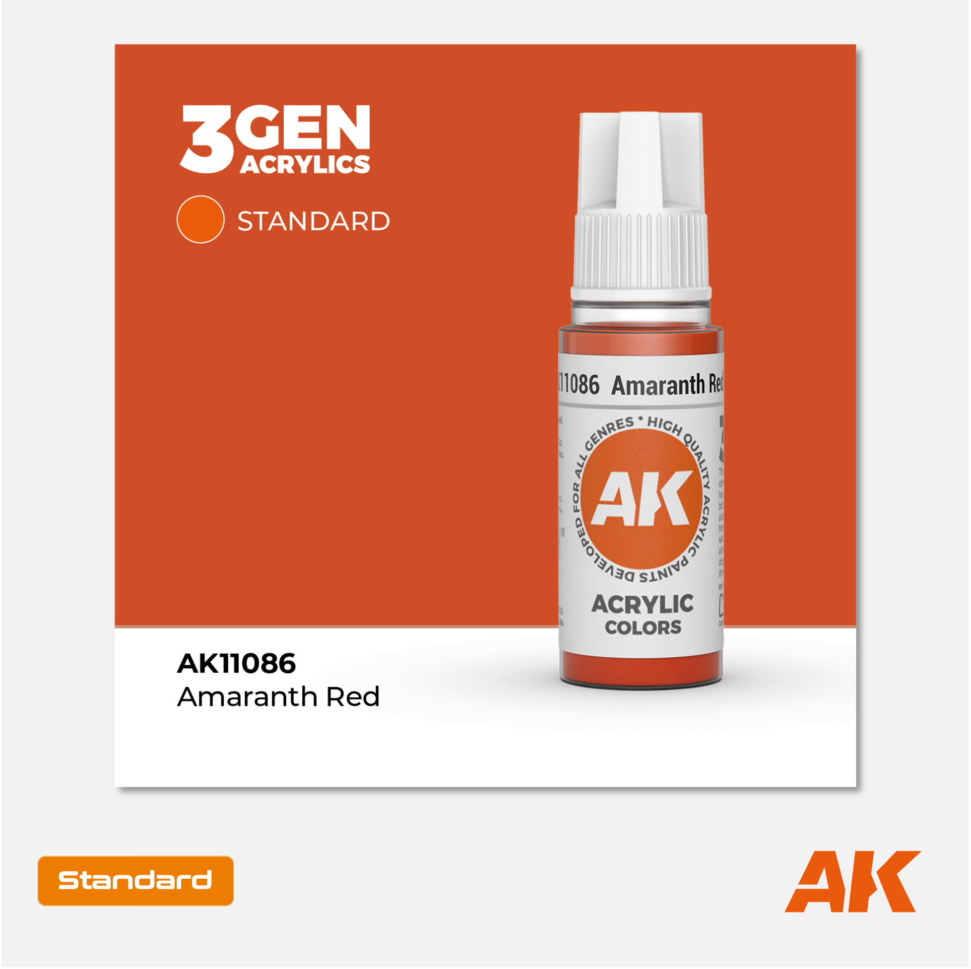 AKL - AK Interactive 3G Acrylic: Amaranth Red 18ml