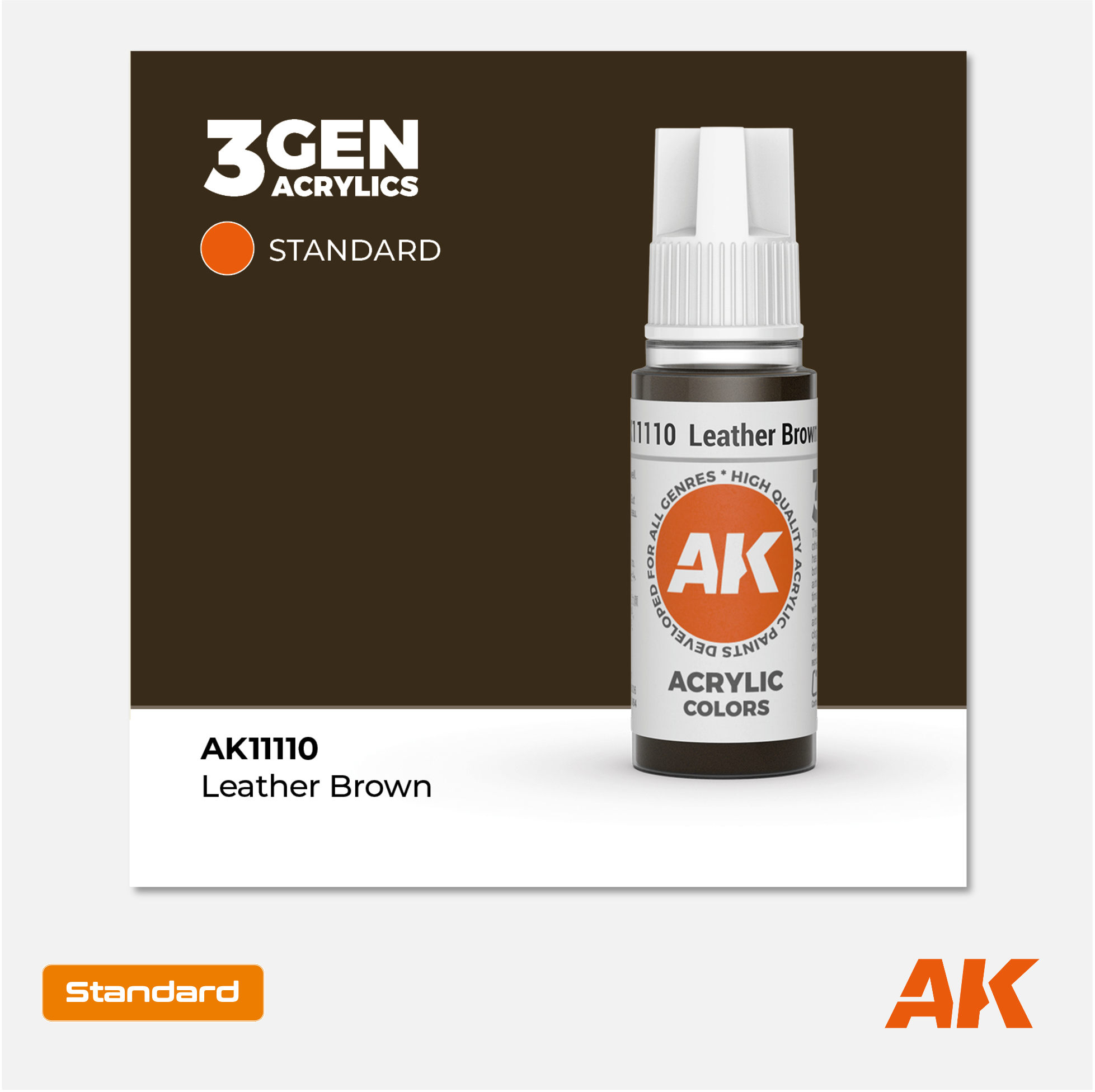 AKL - AK Interactive 3G Acrylic: Leather Brown 18ml