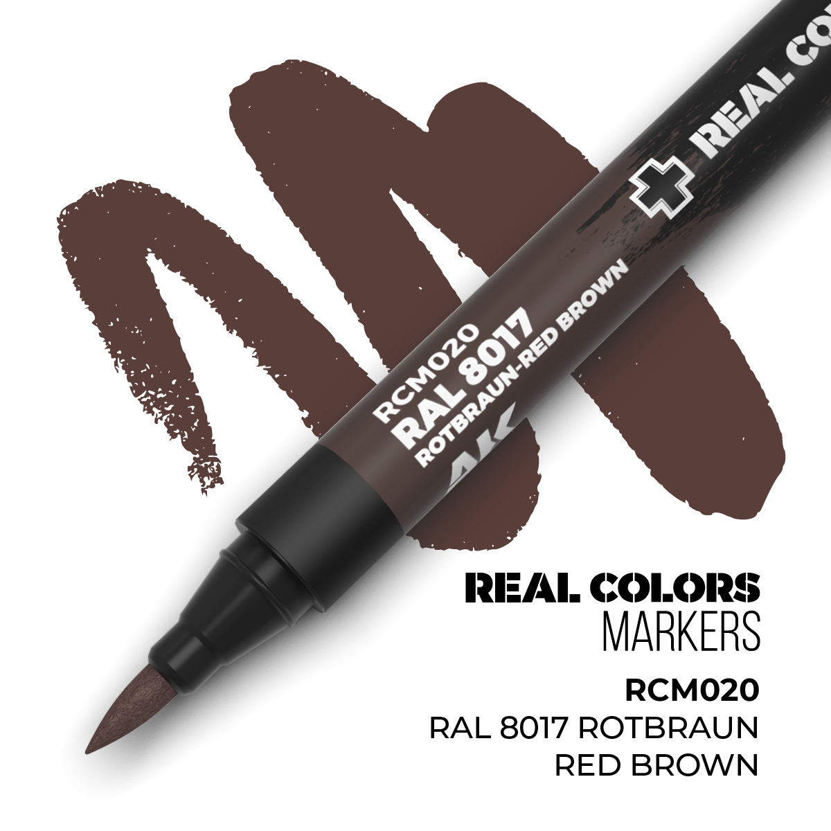 AKL - AK Interactive Real Colors Markers RAL 8017 Rotbraun-Red Brown